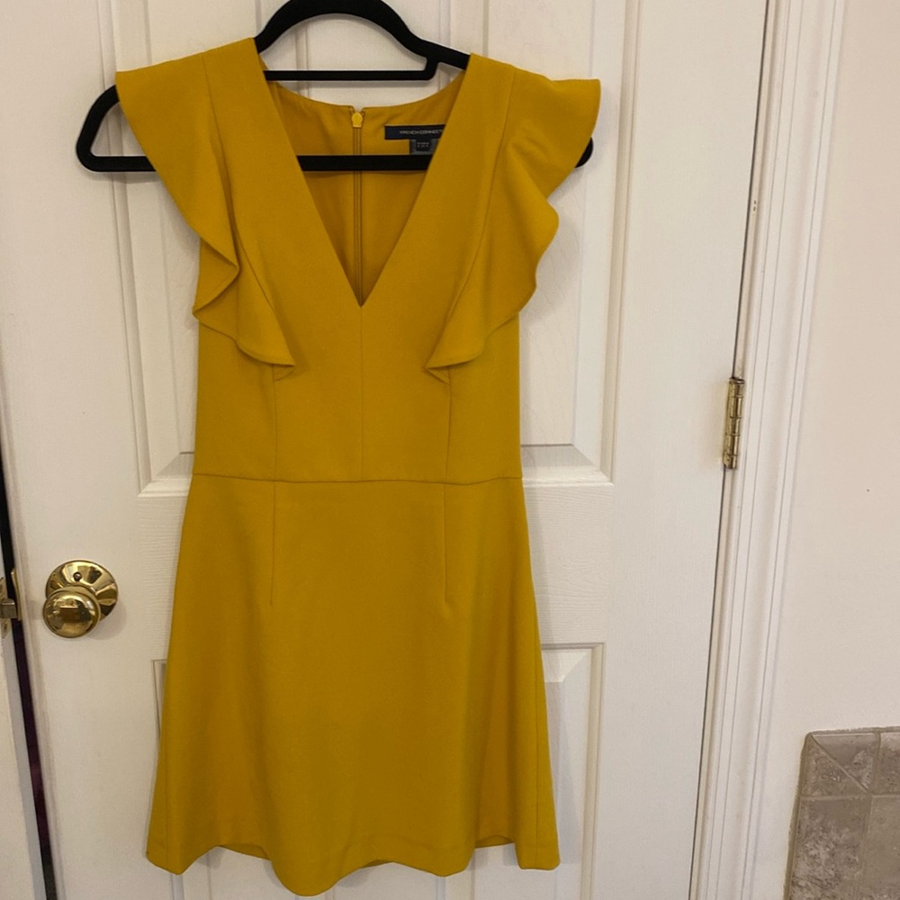French connection yellow dress, size 4, very good condition